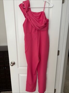 DO+BE Hot Pink One-Shoulder Jumpsuit